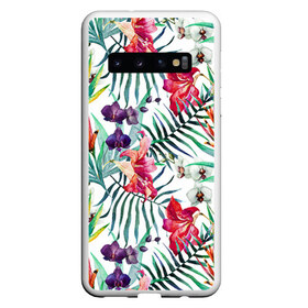 Чехол для Samsung Galaxy S10 с принтом Фэшн 8 , Силикон | Область печати: задняя сторона чехла, без боковых панелей | Тематика изображения на принте: паттерн | цветы
