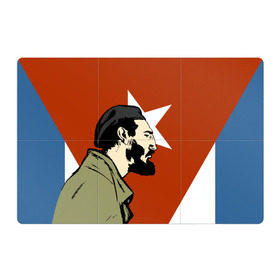 Магнитный плакат 3Х2 с принтом Куба , Полимерный материал с магнитным слоем | 6 деталей размером 9*9 см | che | patria o muerte | кастро | куба | о.м.с.к. | революция | ссср | фидель | фидель кастро