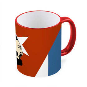 Кружка 3D с принтом Куба , керамика | ёмкость 330 мл | Тематика изображения на принте: che | patria o muerte | кастро | куба | о.м.с.к. | революция | ссср | фидель | фидель кастро