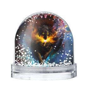 Снежный шар с принтом Космоволк , Пластик | Изображение внутри шара печатается на глянцевой фотобумаге с двух сторон | волк | вселенная | галактика | звёзды | космос | оскал | пламя | созвездие