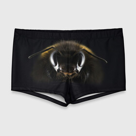 Мужские купальные плавки 3D с принтом Пчела , Полиэстер 85%, Спандекс 15% |  | Тематика изображения на принте: глаза | насекомое | оса | пчела