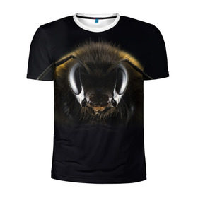 Мужская футболка 3D спортивная с принтом Пчела , 100% полиэстер с улучшенными характеристиками | приталенный силуэт, круглая горловина, широкие плечи, сужается к линии бедра | глаза | насекомое | оса | пчела