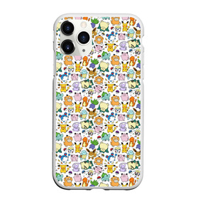 Чехол для iPhone 11 Pro матовый с принтом Pokemon Doodle Big , Силикон |  | pokemon go | бульбозавр | пикачу | покебол | покемон | покемоны | псидак | слоупок | снорлакс | чермандер