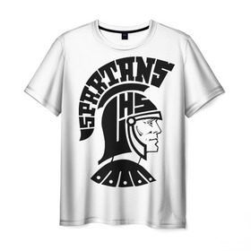 Мужская футболка 3D с принтом Спартанец , 100% полиэфир | прямой крой, круглый вырез горловины, длина до линии бедер | 300 спартанцев | спарта | спартанец