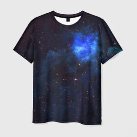 Мужская футболка 3D с принтом Холодная туманность , 100% полиэфир | прямой крой, круглый вырез горловины, длина до линии бедер | вселенная | галактика | звёзды | космическое пространство | космос | созвездие