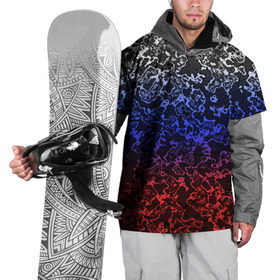 Накидка на куртку 3D с принтом Кислотность Российский флаг , 100% полиэстер |  | Тематика изображения на принте: абстракция | линии | стиль | флаг | фон | фото | цвет