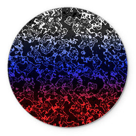 Коврик круглый с принтом Кислотность Российский флаг , резина и полиэстер | круглая форма, изображение наносится на всю лицевую часть | Тематика изображения на принте: абстракция | линии | стиль | флаг | фон | фото | цвет