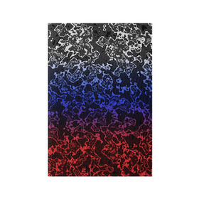 Обложка для паспорта матовая кожа с принтом Кислотность Российский флаг , натуральная матовая кожа | размер 19,3 х 13,7 см; прозрачные пластиковые крепления | абстракция | линии | стиль | флаг | фон | фото | цвет