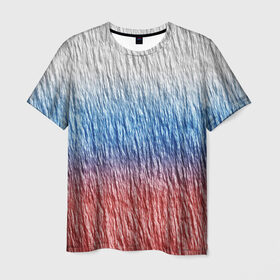 Мужская футболка 3D с принтом Текстура стены ,флаг , 100% полиэфир | прямой крой, круглый вырез горловины, длина до линии бедер | линии | патриот | полосы | стена | текстура | трещины | флаг | форма | фото | цвет