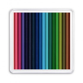 Магнит 55*55 с принтом Цветные карандаши , Пластик | Размер: 65*65 мм; Размер печати: 55*55 мм | Тематика изображения на принте: карандаши | краски | полоски | рисование | узоры | цветные