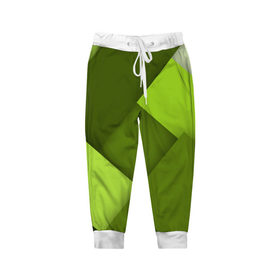 Детские брюки 3D с принтом Green , 100% полиэстер | манжеты по низу, эластичный пояс регулируется шнурком, по бокам два кармана без застежек, внутренняя часть кармана из мелкой сетки | 