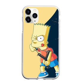 Чехол для iPhone 11 Pro матовый с принтом Барт , Силикон |  | simpsons | барт | гомер | мардж | симпсоны