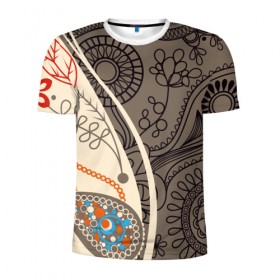 Мужская футболка 3D спортивная с принтом New collection , 100% полиэстер с улучшенными характеристиками | приталенный силуэт, круглая горловина, широкие плечи, сужается к линии бедра | орнамент | растительный | цветы