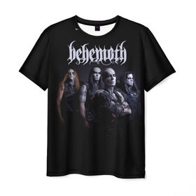 Мужская футболка 3D с принтом Behemoth , 100% полиэфир | прямой крой, круглый вырез горловины, длина до линии бедер | Тематика изображения на принте: behemoth | dark | deathmetal | metal | бегемот | блэк метал