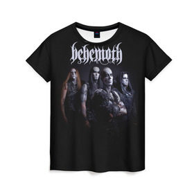 Женская футболка 3D с принтом Behemoth , 100% полиэфир ( синтетическое хлопкоподобное полотно) | прямой крой, круглый вырез горловины, длина до линии бедер | behemoth | dark | deathmetal | metal | бегемот | блэк метал