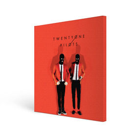 Холст квадратный с принтом TwentyONE PILOTS , 100% ПВХ |  | 21 | blurryface | music | twenty one pilots