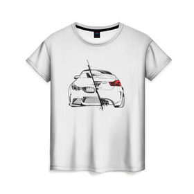 Женская футболка 3D с принтом Бэха , 100% полиэфир ( синтетическое хлопкоподобное полотно) | прямой крой, круглый вырез горловины, длина до линии бедер | bmw | автомобиль | беха | бмв | о.м.с.к. | транспорт