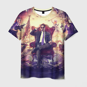 Мужская футболка 3D с принтом Saints Row , 100% полиэфир | прямой крой, круглый вырез горловины, длина до линии бедер | Тематика изображения на принте: saints row | святые