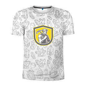 Мужская футболка 3D спортивная с принтом Шахтёр , 100% полиэстер с улучшенными характеристиками | приталенный силуэт, круглая горловина, широкие плечи, сужается к линии бедра | Тематика изображения на принте: 