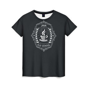 Женская футболка 3D с принтом Java old school , 100% полиэфир ( синтетическое хлопкоподобное полотно) | прямой крой, круглый вырез горловины, длина до линии бедер | code | it | код | программист | разработчик
