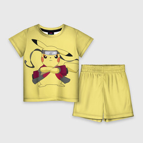 Детский костюм с шортами 3D с принтом Pikachu ,  |  | pikachu | pokeboll | pokemon | пикачу | покеболл | покемон