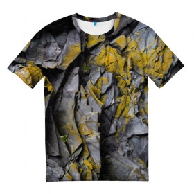 Мужская футболка 3D с принтом текстура , 100% полиэфир | прямой крой, круглый вырез горловины, длина до линии бедер | гранж | дерево | камень | краска | ржавчина | скала | текстура