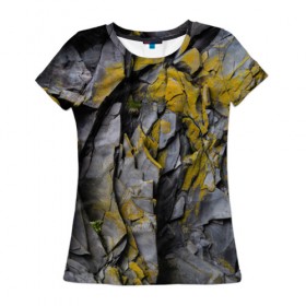 Женская футболка 3D с принтом текстура , 100% полиэфир ( синтетическое хлопкоподобное полотно) | прямой крой, круглый вырез горловины, длина до линии бедер | гранж | дерево | камень | краска | ржавчина | скала | текстура