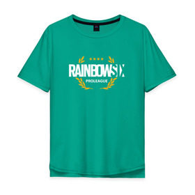 Мужская футболка хлопок Oversize с принтом Rainbow six | Siege : Pro league (white) , 100% хлопок | свободный крой, круглый ворот, “спинка” длиннее передней части | Тематика изображения на принте: boom | fire | rainbowsix | siege | tom clansys
