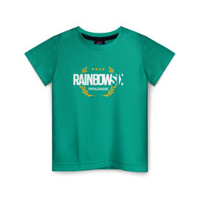Детская футболка хлопок с принтом Rainbow six | Siege : Pro league (white) , 100% хлопок | круглый вырез горловины, полуприлегающий силуэт, длина до линии бедер | boom | fire | rainbowsix | siege | tom clansys