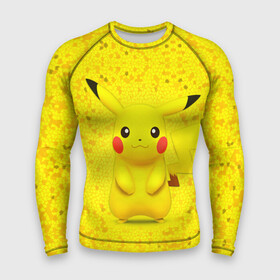 Мужской рашгард 3D с принтом Pikachu ,  |  | Тематика изображения на принте: pikachu | pokeboll | pokemon | пикачу | покеболл | покемон