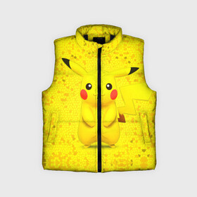 Детский жилет утепленный 3D с принтом Pikachu ,  |  | pikachu | pokeboll | pokemon | пикачу | покеболл | покемон