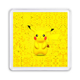 Магнит 55*55 с принтом Pikachu , Пластик | Размер: 65*65 мм; Размер печати: 55*55 мм | pikachu | pokeboll | pokemon | пикачу | покеболл | покемон