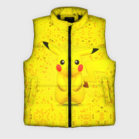 Мужской жилет утепленный 3D с принтом Pikachu ,  |  | pikachu | pokeboll | pokemon | пикачу | покеболл | покемон