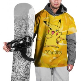 Накидка на куртку 3D с принтом Pikachu , 100% полиэстер |  | Тематика изображения на принте: pikachu | pokeboll | pokemon | пикачу | покеболл | покемон