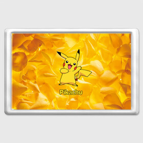 Магнит 45*70 с принтом Pikachu , Пластик | Размер: 78*52 мм; Размер печати: 70*45 | pikachu | pokeboll | pokemon | пикачу | покеболл | покемон