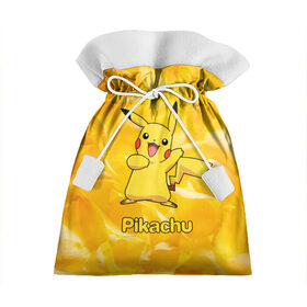 Подарочный 3D мешок с принтом Pikachu , 100% полиэстер | Размер: 29*39 см | pikachu | pokeboll | pokemon | пикачу | покеболл | покемон