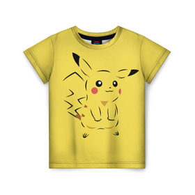 Детская футболка 3D с принтом Pikachu , 100% гипоаллергенный полиэфир | прямой крой, круглый вырез горловины, длина до линии бедер, чуть спущенное плечо, ткань немного тянется | Тематика изображения на принте: pikachu | pokeboll | pokemon | пикачу | покеболл | покемон