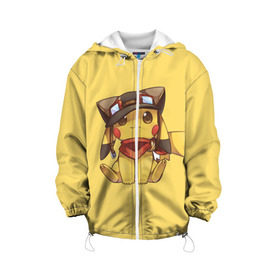 Детская куртка 3D с принтом Pikachu , 100% полиэстер | застежка — молния, подол и капюшон оформлены резинкой с фиксаторами, по бокам — два кармана без застежек, один потайной карман на груди, плотность верхнего слоя — 90 г/м2; плотность флисового подклада — 260 г/м2 | Тематика изображения на принте: pikachu | pokeball | pokemon | пикачу | покеболл | покемон