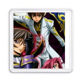 Магнит 55*55 с принтом Code Geass , Пластик | Размер: 65*65 мм; Размер печати: 55*55 мм | Тематика изображения на принте: 