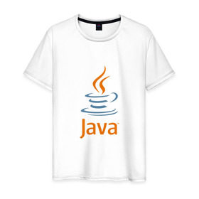 Мужская футболка хлопок с принтом Java , 100% хлопок | прямой крой, круглый вырез горловины, длина до линии бедер, слегка спущенное плечо. | java