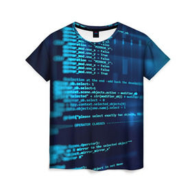 Женская футболка 3D с принтом Программирование 6 , 100% полиэфир ( синтетическое хлопкоподобное полотно) | прямой крой, круглый вырез горловины, длина до линии бедер | день программиста | код | подарок | праздник | программист