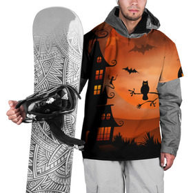 Накидка на куртку 3D с принтом Halloween , 100% полиэстер |  | пейзаж | тыква | хэллоуин