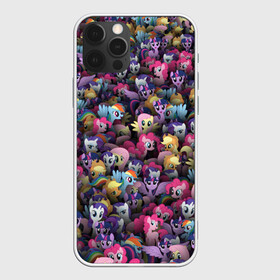 Чехол для iPhone 12 Pro с принтом My Little Pony. Персонажи , силикон | область печати: задняя сторона чехла, без боковых панелей | Тематика изображения на принте: stickerbombing