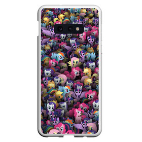 Чехол для Samsung S10E с принтом My Little Pony Персонажи , Силикон | Область печати: задняя сторона чехла, без боковых панелей | stickerbombing