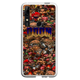 Чехол для Honor P Smart Z с принтом Doom Все монстры (pixel art) , Силикон | Область печати: задняя сторона чехла, без боковых панелей | 