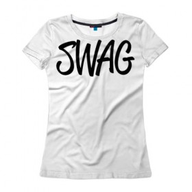 Женская футболка 3D с принтом SWAG свитшот , 100% полиэфир ( синтетическое хлопкоподобное полотно) | прямой крой, круглый вырез горловины, длина до линии бедер | 