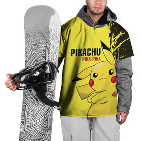 Накидка на куртку 3D с принтом Pikachu Pika Pika , 100% полиэстер |  | go | pikachu | pokemon | го | пика | пикачу | покемон