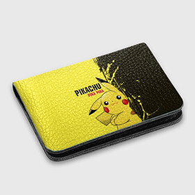 Картхолдер с принтом с принтом Pikachu Pika Pika , натуральная матовая кожа | размер 7,3 х 10 см; кардхолдер имеет 4 кармана для карт; | go | pikachu | pokemon | го | пика | пикачу | покемон