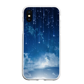 Чехол для iPhone XS Max матовый с принтом Звездное небо , Силикон | Область печати: задняя сторона чехла, без боковых панелей | Тематика изображения на принте: вселенная | галактика | звезды | небо | ночь