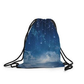Рюкзак-мешок 3D с принтом Звездное небо , 100% полиэстер | плотность ткани — 200 г/м2, размер — 35 х 45 см; лямки — толстые шнурки, застежка на шнуровке, без карманов и подкладки | вселенная | галактика | звезды | небо | ночь
